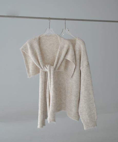knit-02359　ショルダーニット セット　ベージュ　ライトグレー　ブラウン