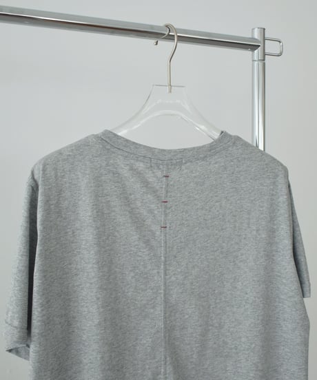 nh-tops-02611　バックステッチ Tシャツ　ホワイト　グレー　ブラック
