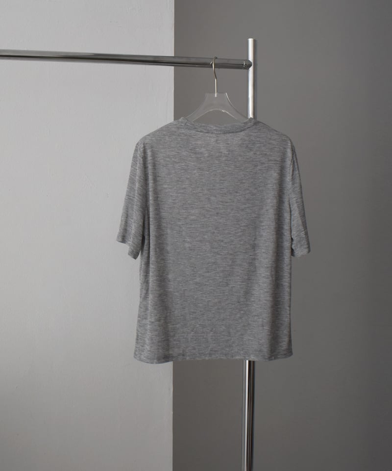 nh-tops-02564 クルーネック ルーズ tee オフホワイト ブルー