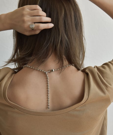 mb-necklace2-02033　日本製　ボールチェーン ネックレス　5mm玉　ショートタイプ　☆WA04