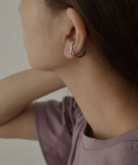 mb-earcuff-02032　SV925　ブランチツーライン イヤカフ　シルバー　ゴールド　シルバー　ゴールド シルバー925