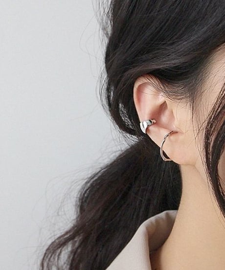 mb-earcuff-02005　SV925　イヤーカフ　大小同色2個セット　シルバー925　シルバー　ゴールド