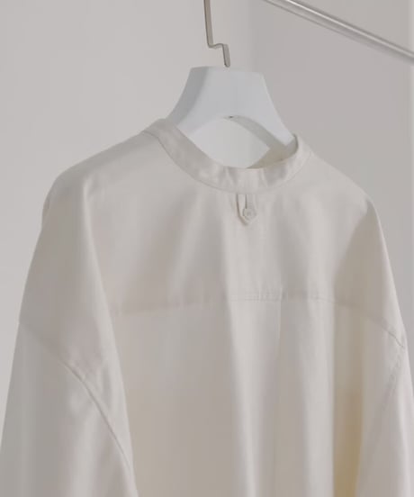 【STUDIO ENUL】 2way band collar shirt　100002