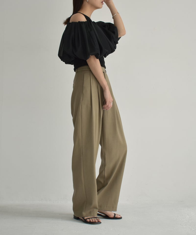 tops-04145 日本製 オーガンジーバルーントップス エクリュ