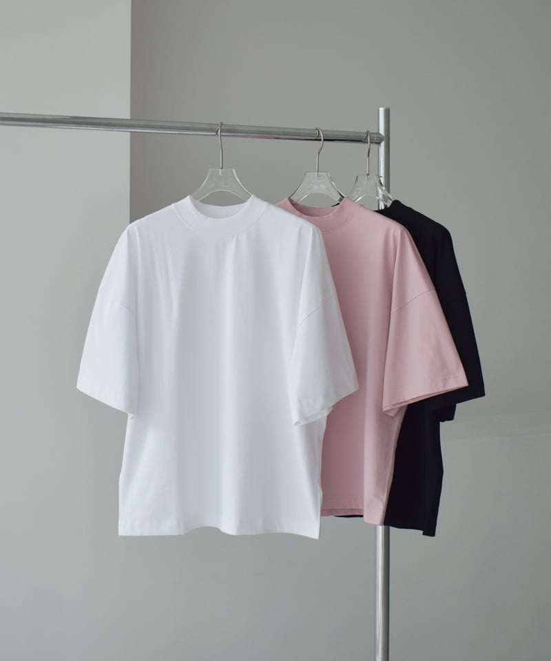 nh-tops-02604 ハーフスリーブ ボックス Tシャツ ホワイト ピンク