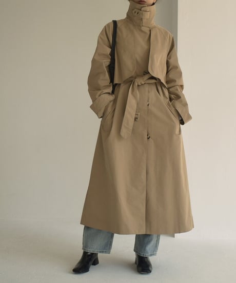coat-13006　撥水 トレンチコート　ベージュ