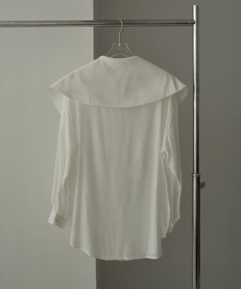 美品✳︎PRIDE/プライド/ビッグカラーベスト/中綿入り/個性的/ブラック/40 tops-02428 ピューリタンビッグカラーブラウス ホワイト | L