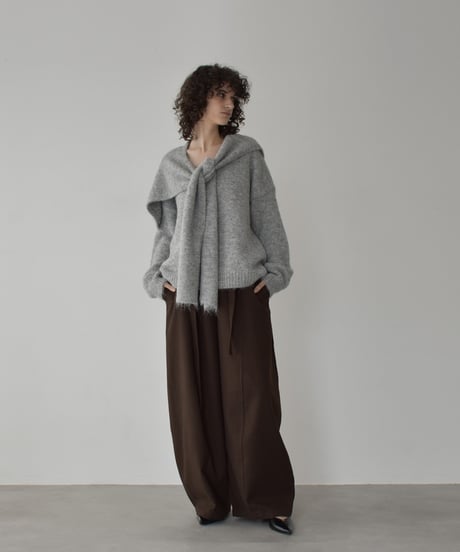 knit-02359　ショルダーニット セット　ベージュ　ライトグレー　ブラウン