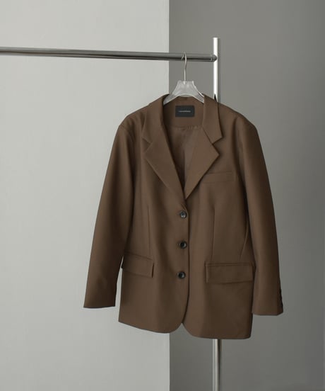 jacket-02023　3button テーラードジャケット　ブラウン