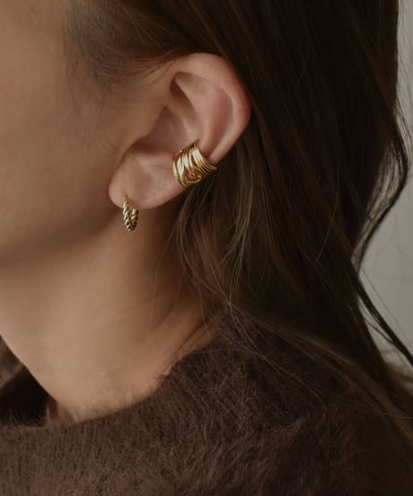 mb-earcuff-02020　SV925　ワイヤーデザイン イヤーカフ　シルバー　ゴールド  シルバー925