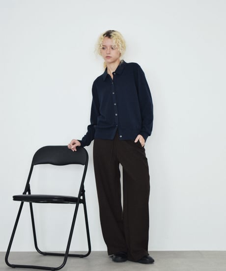 nh-knit-02398　コットン シャツニット　ネイビー　グレー