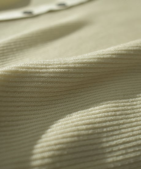 knit-02316　スキッパーリブ ニット　エクリュ　モカグレージュ　ブラック