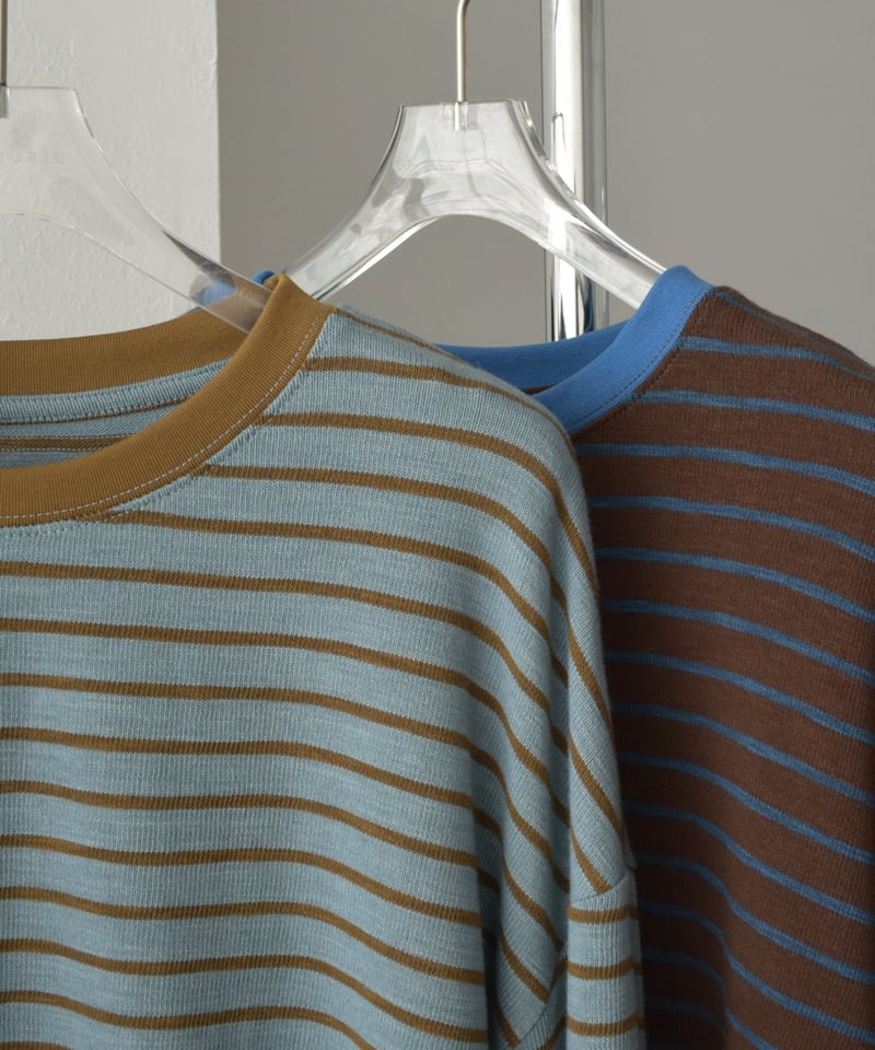 美品♪ネミカ × T. クルーネック ボーダーニット プルオーバー 大きいサイズ 美品♪ネミカ × T. クルーネック ボーダーニット プルオーバー