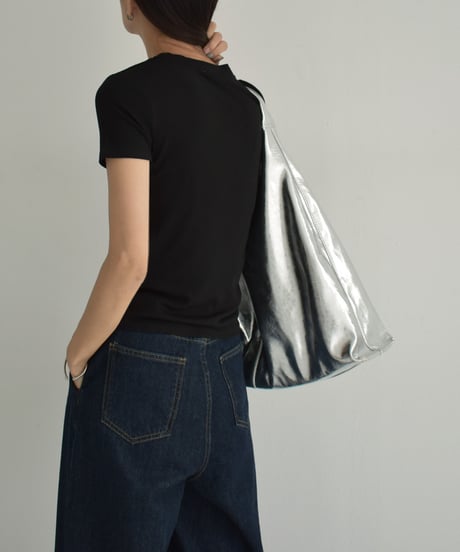 nh-tops-02491　リブ フィット Ｔシャツ　ホワイト　グレー　ブラック
