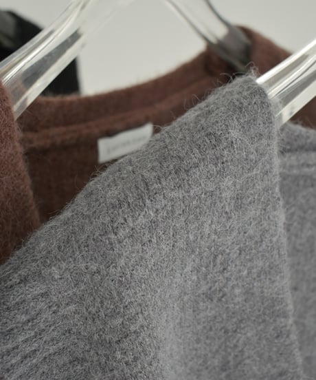 knit-02279　Uネック ニット べスト　グレー　ブラウン　ブラック