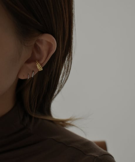 mb-earcuff-02014　SV925　スパイラル イヤーカフ　シルバー925  ゴールド