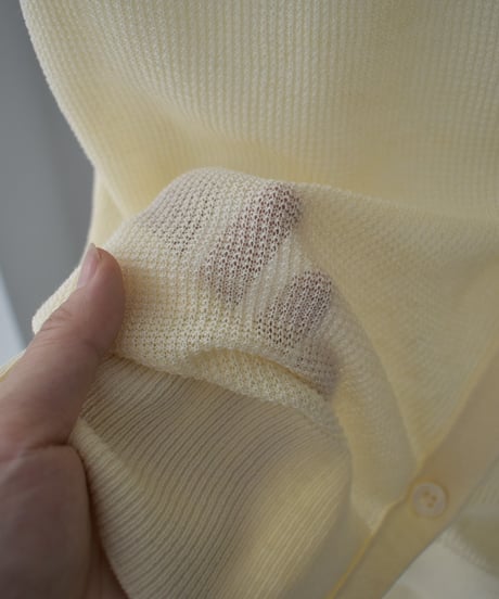 knit-02274　シアー サマーニット ベスト　アイボリー　ブラック