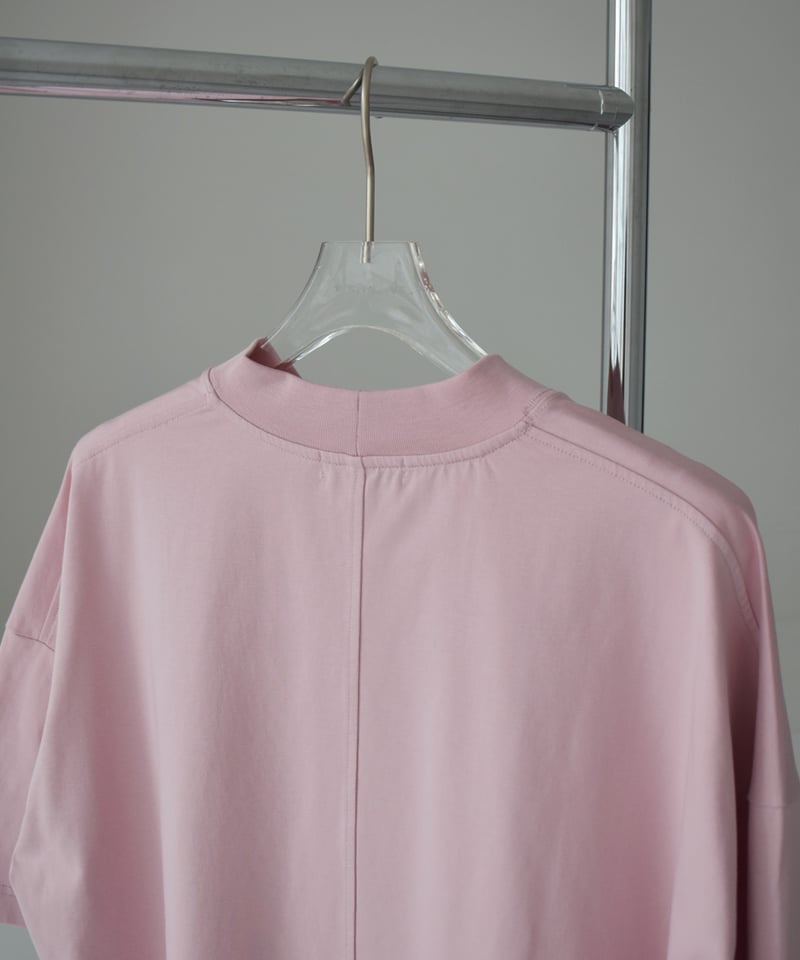 nh-tops-02604 ハーフスリーブ ボックス Tシャツ ホワイト ピンク