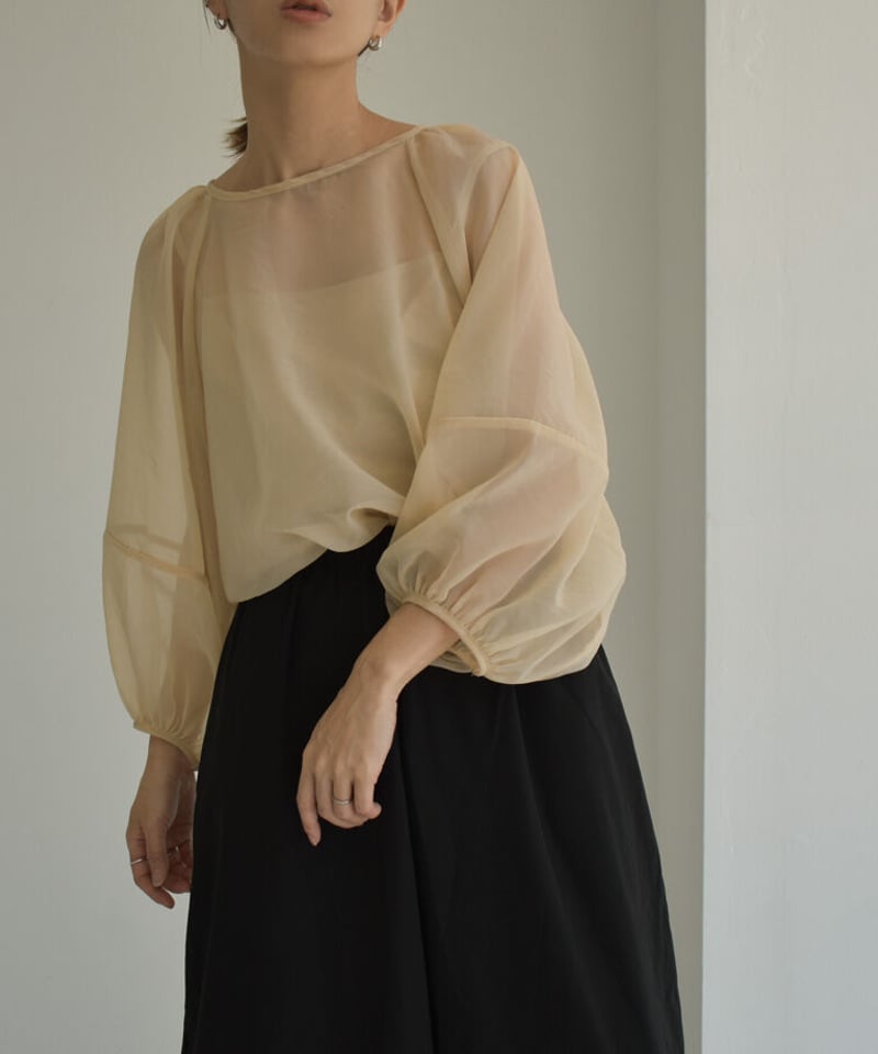 美品】SLOBE IENA シアーブラウス キャミドレス ベージュ 撒ける