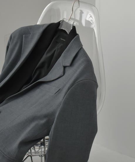 jacket-02015　オーバーサイズ テーラード ジャケット　グレー　ブラック