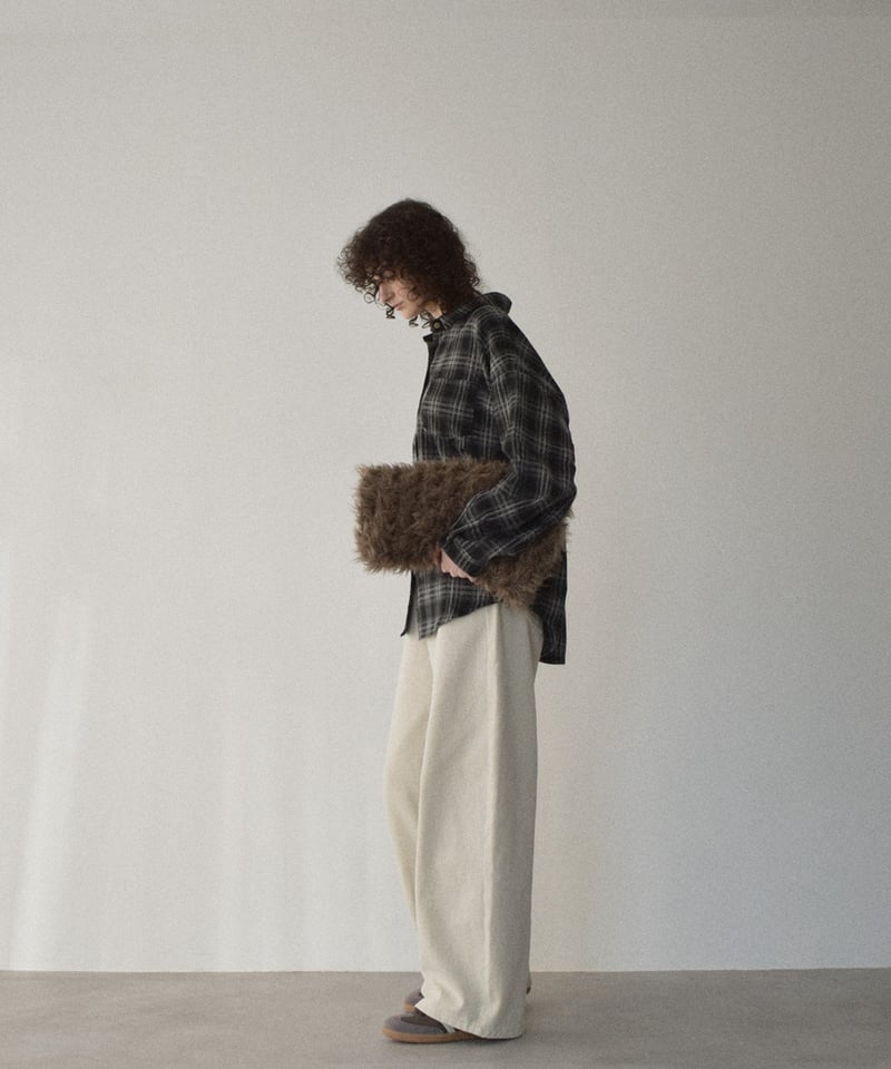 tops-02576 フランネル チェックシャツ ブラウン ブラック | L a v i s