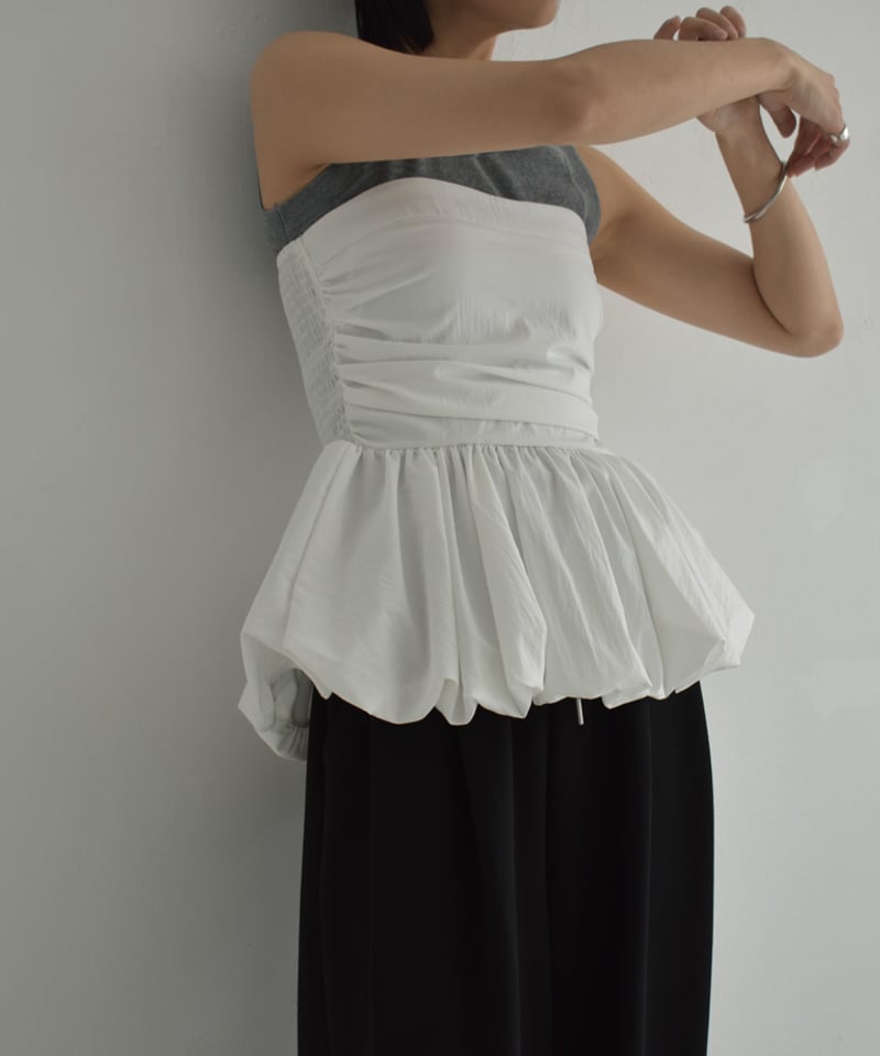 CottonバルーンRibbonビスチェ ブラックFREE CottonバルーンRibbonビスチェ ブラックFREE Cottonバルーン