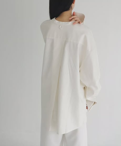 【STUDIO ENUL】 2way band collar shirt　100002