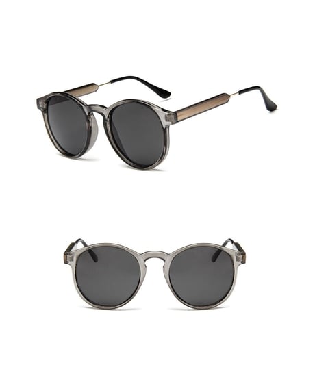 sunglasses-02036　UV400　クリアフレームサングラス　ダークブラウン　ブラウン　ブラック
