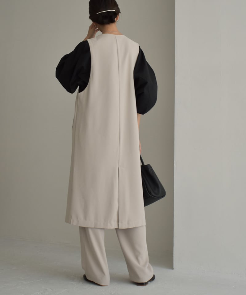 euwイユー　ロングジレ euw イユー ジレ キャメル euwイユー ロングジレ euwイユー ロングジレ