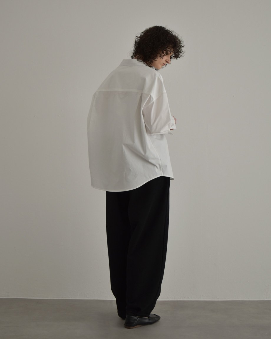 tops-02583 オーバーサイズ レギュラーシャツ ホワイト ピンク | L