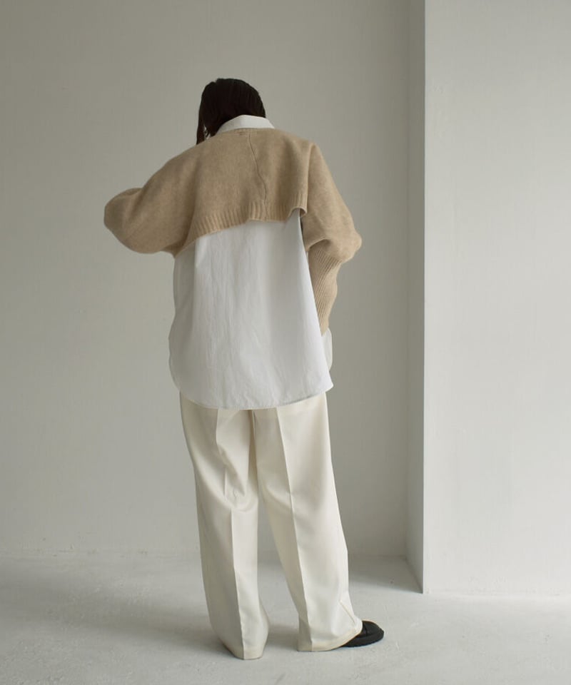 knit-02232 クロップド ニット カーディガン ベージュ グレー knit-02232 クロップド ニット カーディガン ベージュ グレー