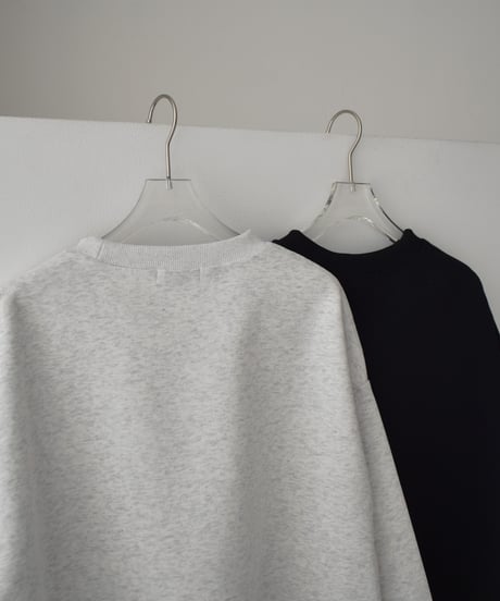 【UNISEX】 tops-02589　"AND WHEN YOU..."  ロゴ プルオーバー　オートミール　ブラック