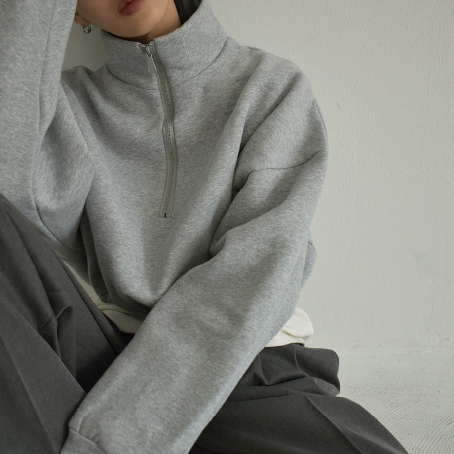 ケボズ ハーフジップ スウェット グレー プレミア品