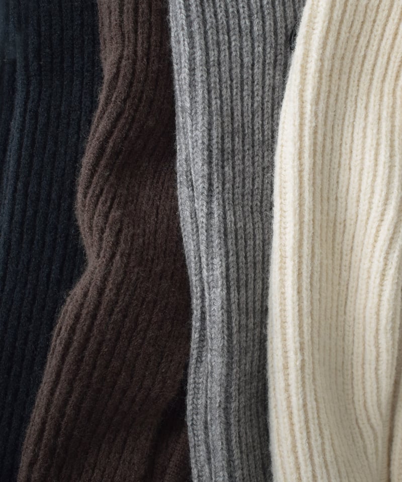 nh-muffler-02024 ニット フード マフラー エクリュ グレー