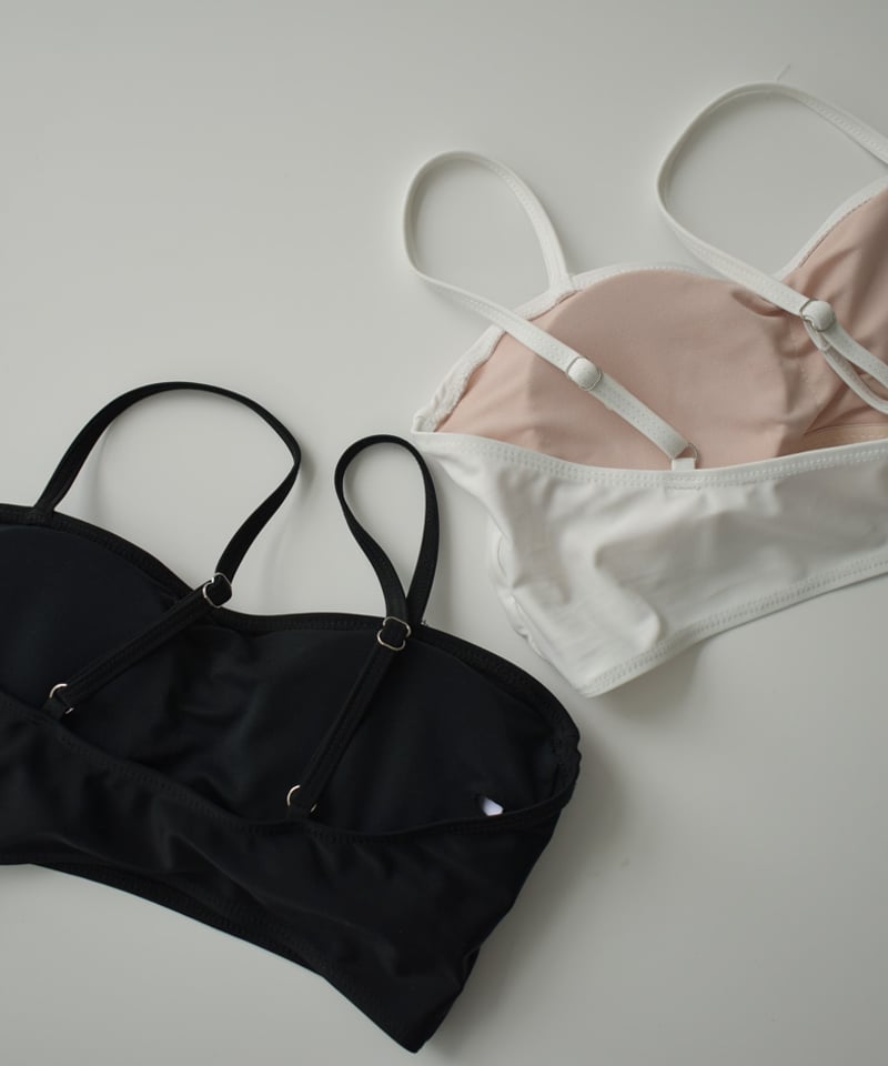 ■新品未使用/トップスのみ/Sサイズ CK ビキニ バンドゥー nh-swim-02460 バンドゥ スイムトップス ホワイト ブラック | L