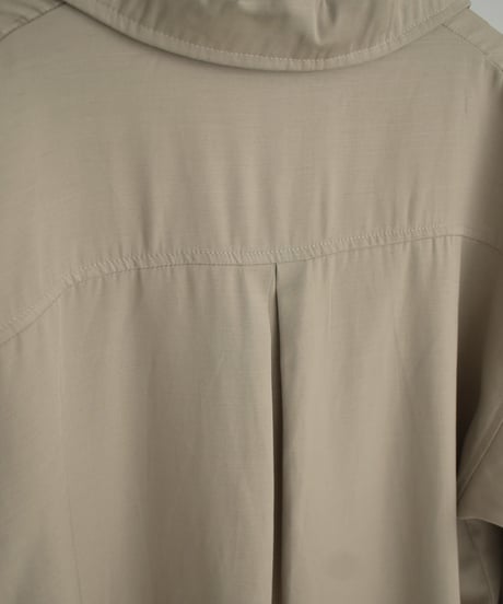 tops-12012　スキッパーシャツ 《セットアップ可能》　モカベージュ　ブラック
