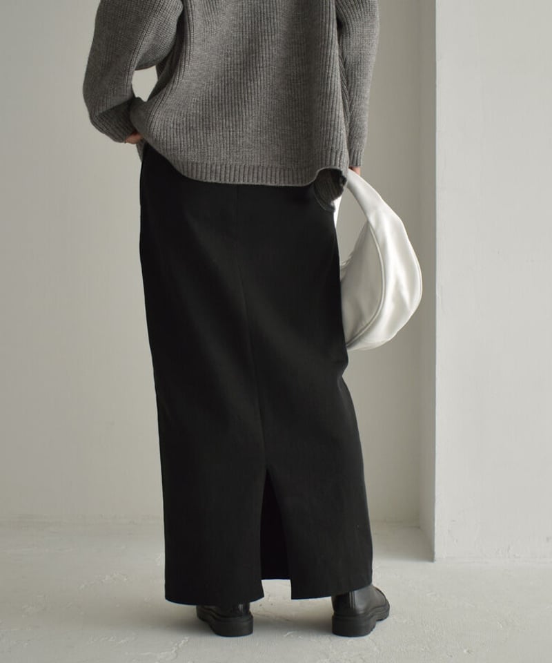 bottoms-07016 ハイウエスト ストレッチチノタイトスカート bottoms-07016 ハイウエスト ストレッチチノタイトスカート