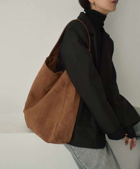 bag2-02658　フェイクスエード ワンショルダー バッグ　ベージュ　ブラウン　ブラック