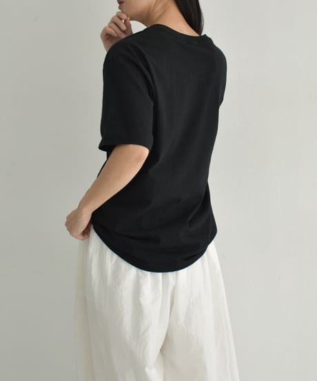 nh-tops-02505　オーバーサイズ フォトTシャツ　ホワイト　クリーム　ブラック
