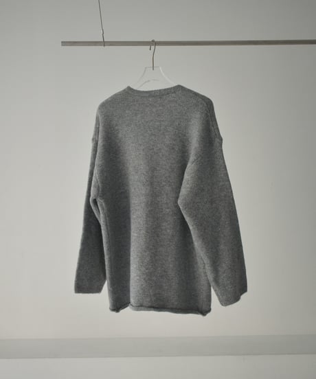 knit-02339　ミディカーディガン ニットベストセット　エクリュ　ライトグレー　ダークグレー　ブラウン
