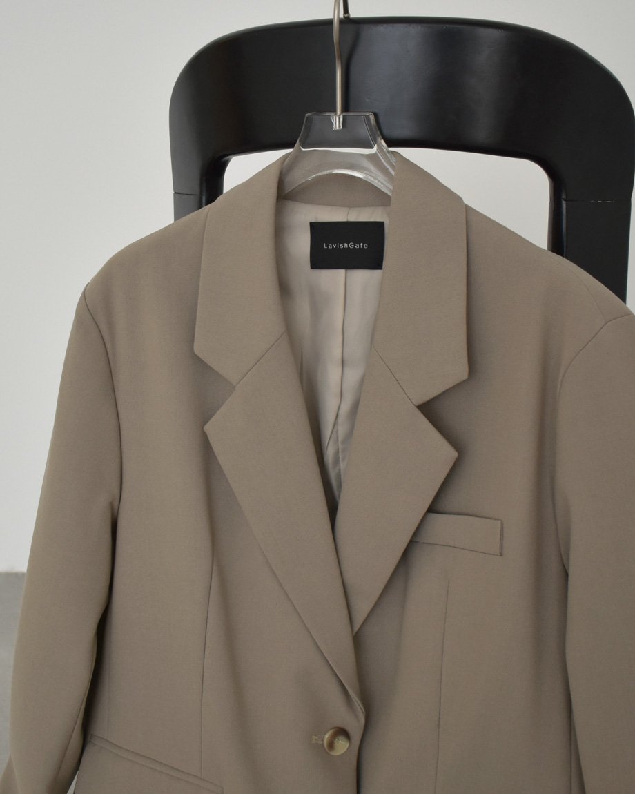二つセット　Lサイズ　オーバーサイズジャケット　ベージュ jacket-02028 オーバーサイズ テーラード ジャケット ベージュ | L a v