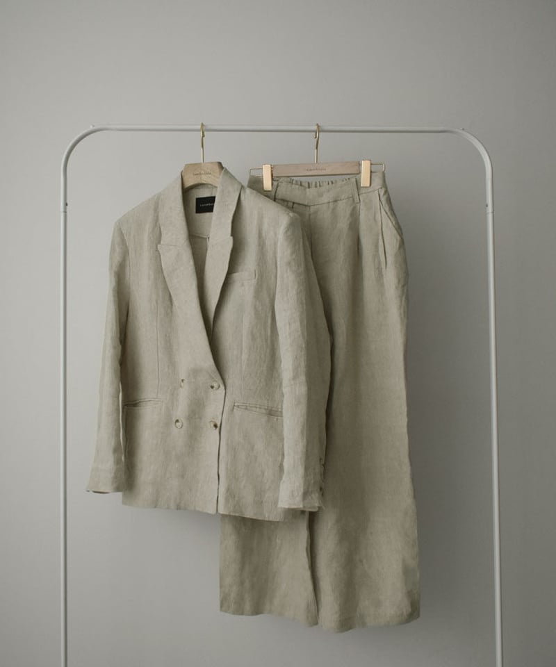 jacket-02008 ナチュラルリネン ダブルブレストジャケット