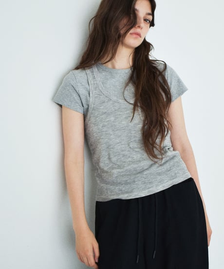 nh-tops-02610　シアー レイヤード タンクトップ セット　ブルー　グレー　ネイビー