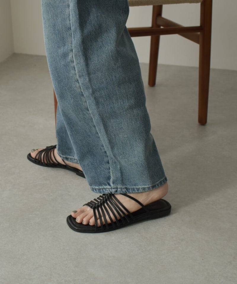 レディース WALES BONNER CALF FLAT SANDALフラットサンダル
