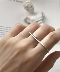 mb-ring2-02022　SV925　ツーフィンガー　シルバー925リング