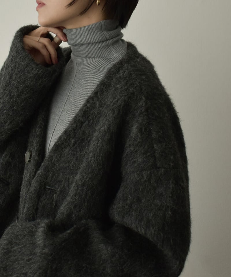 FEKETE ノーカラーウールシャギージャケット FEKETE（フェケテ）の「NO