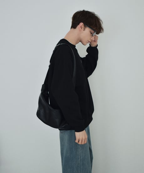 【UNISEX】 tops-02589　"AND WHEN YOU..."  ロゴ プルオーバー　オートミール　ブラック