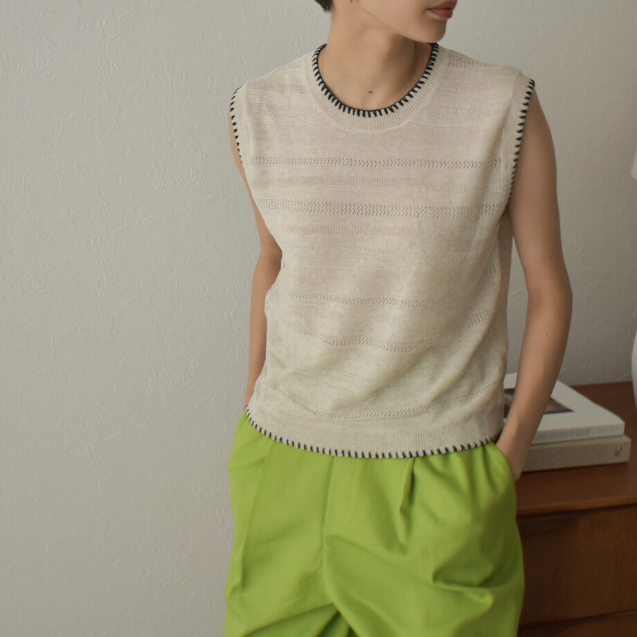 tope knit drawing ベスト