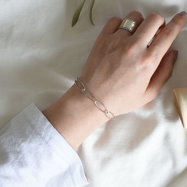 mb-brace2-02121 SV925 チェーン ブレスレット シルバー925 | L a