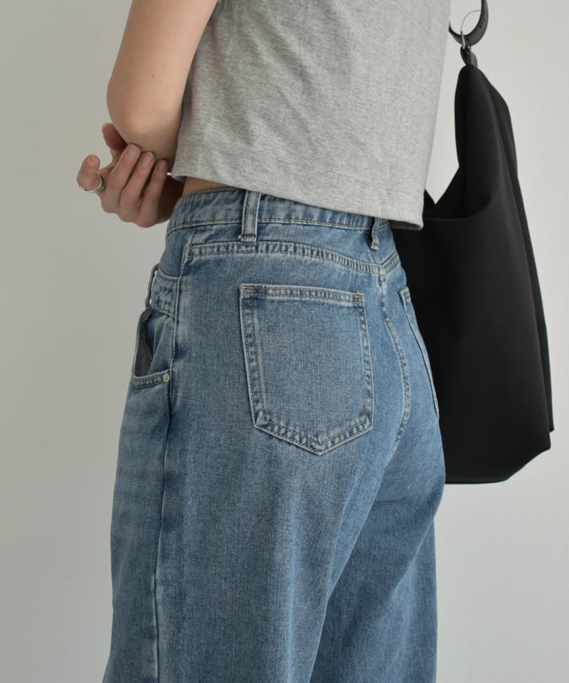 UNSTATE グラデーションウォッシュ ストレートデニム bottoms-02232 ウエストデザイン ストレートデニム ウォッシュブルー
